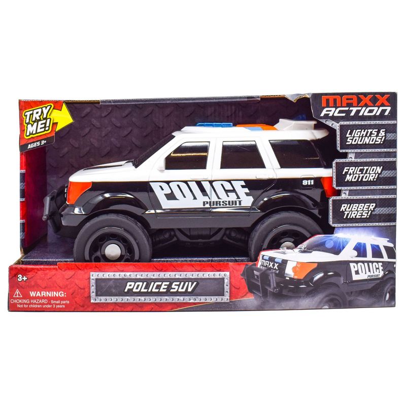 Maxx Action Large Police SUV Lights &#38; Sounds Motorized Rescue Vehicle, 1 of 7