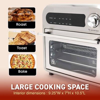 Elite Stainless Steel Electric Air Fryer Oven, 10.5 qt