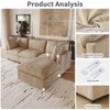 Cloud Couch Modular Sectional Sofa,100.5" V Shaped Couch, Convertible Wide Seater With Ottoman, 6 Seater For Living Room Set - 3 of 4