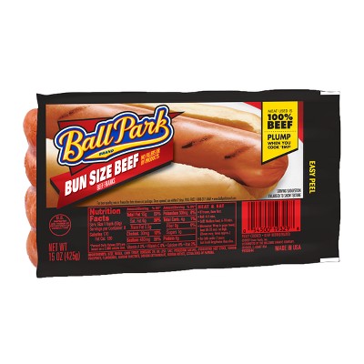 Ball Park Bun Size Beef Franks - 15oz/8ct