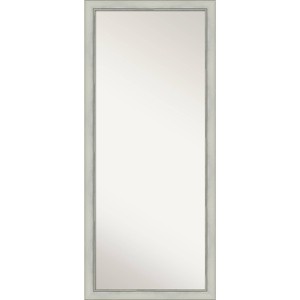 28" x 64" Non-Beveled Flair Silver Patina Leaner Mirror - Amanti Art: Wall Mount - 1 of 4