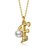 Personalized 14K Gold Plated Initial Pearl Pendant Necklace for all ages: A Charming gold Elegant Keepsake Gift - 3 of 3