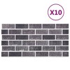 VidaXL 3D Wall Panels with Black & Gray Brick Design 10 pcs EPS - 3 of 4