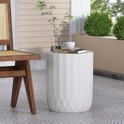 Sapphtopaz Outdoor End Table Modern Outdoor End Table Outdoor Side Table, Patio Table Small Table for Backyard, Balcony, Porch
