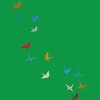 Boy's Design By Humans Flying Paper Cranes Birds By Magnussons T-Shirt - 2 of 3