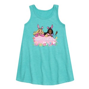 - Barbie - Easter Graphic Sleeveless Aline Dress - 1 of 2