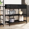 vidaXL Kitchen Trolley Black 41.3 in.x16.5 in.x37.4 in. Engineered Wood - 3 of 4