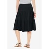 Woman Within Plus Size Elastic-Waist Knit Tiered Skirt - 3 of 4