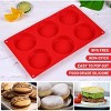 Aoibox Silicone Egg Molds for Baking English Muffins, Whoopie Pies, Corn Bread, Egg Bites, Tarts, Nonstick Easy Release, Dishwasher Safe, 3 Pack - 4 of 4