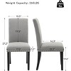 2Pcs Upholstered Dining Chairs with Wood Legs, Modern Armless Chair for Dining Room, Kitchen, Restaurant, Living Room, Weight Capacity 265lbs - 2 of 4