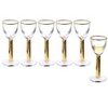 Classic Touch Set of 6 Stemmed Liquor Glasses with Gold Stem and Rim - image 2 of 3