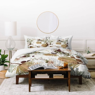 Twin Extra Long Iveta Abolina Juliette Charm Duvet Set Brown - Deny Designs