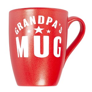Elanze Designs Father's Day Appreciation Coffee Cup Mug 10 Ounce Ceramic With Shimmery Metallic Finish Grandpa's Mug Crimson Red - 1 of 4