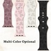 HTUTWOO Cartoon Engraved Apple Watch Band, Cute Soft Sport Silicone Strap 38/40/41/42/44/45/49mm for iWatch Series 10 9 8 7 6 5 4 3 2 1 SE Ultra - 3 of 4
