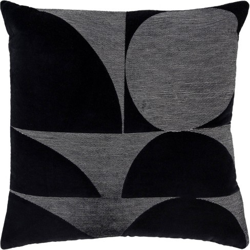 Black geometric pillow hot sale