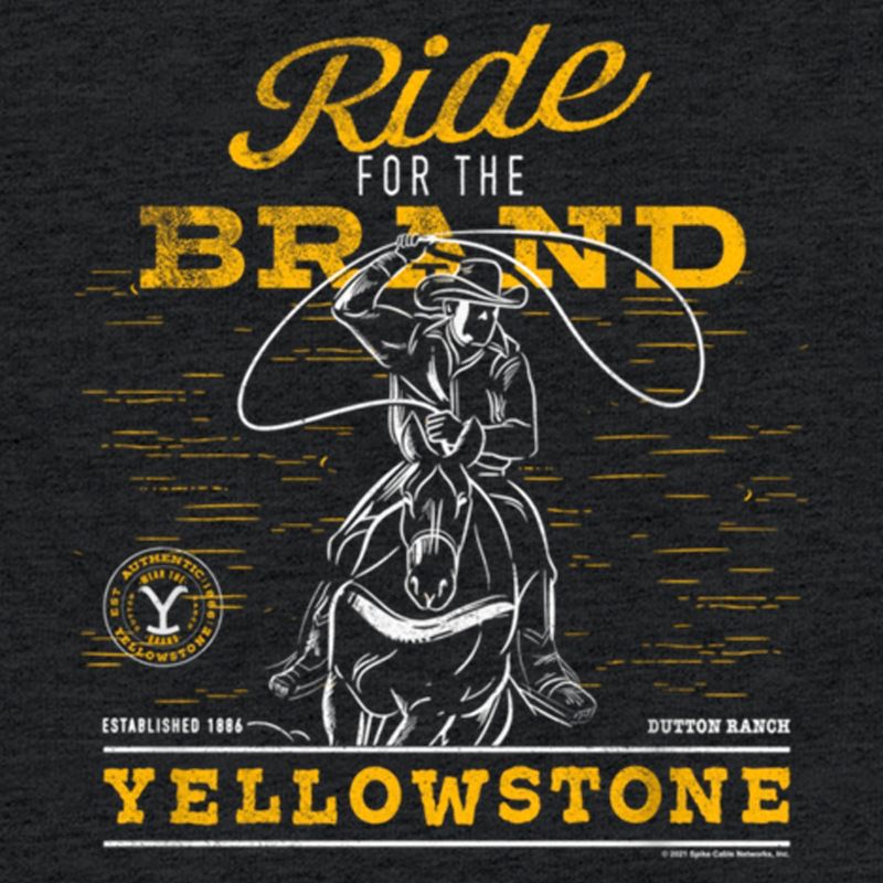 Women's Yellowstone Dutton Ranch Cowboy Ride For The Brand Racerback Tank Top, 2 of 5