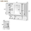 Grungis Wall Mounted Bathroom Storage Cabinet,35'' x28'' Medicine Cabinet with Mirror and Open Shelves,Storage Cabinet for Bathroom - 3 of 4