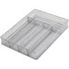YBM Home Multi Compartment Sectional Wire Mesh Silver Drawer Organizer for Silverware and Gadgets, Pack of 12 - 3 of 4