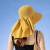 Anna-Kaci Womens Mesh Panel Wide Brim Sun Hat with Back Flap UV Protection and Tie Detail for Outdoor Activities - 2 of 4