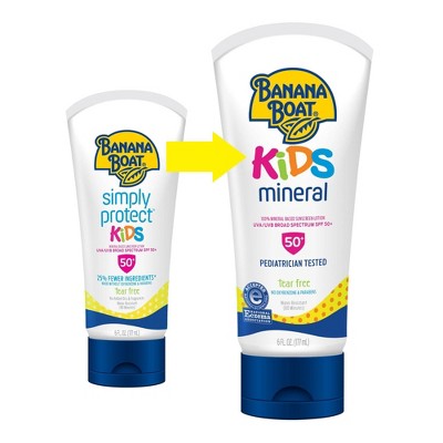 Banana Boat Kids Mineral Sunscreen Lotion - SPF 50 - 6 fl oz 2 pack
