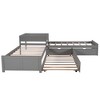 NicBex Twin Size L-Shaped Daybed, Modern Wooden Bed Frame with Trundle, Table and Storage Drawers for Bedroom and Living Room - 3 of 4
