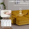 PAGED Corduroy Sofa Comfy Deep Seat Couch with 2 Back Pillows, 2 Toss Pillows and 2 Ottoman for Living Room, Home Office - 3 of 4
