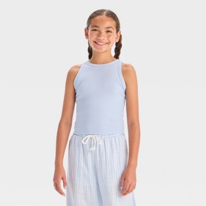 Girls' High Neck Ribbed Tank Top - art class™ - 1 of 3