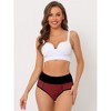 INSPIRE CHIC Women's High Waist Tummy Control Color-Block Available in Plus Size Briefs 6 Packs - image 4 of 4