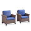 Buenhomino 2-Piece Outdoor Wicker Chair Set, Rust-Proof Frame & UV-Resistant Rattan with All-Weather Cushions - 2 of 4