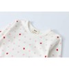 Owlivia Organic Cotton Baby Long Sleeve Pajama Sets, Girl's 2Pc Sleepwear - Pink Hearts - 2 of 4