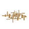 Metal Geometric 3D Stripes Wall Decor Gold - CosmoLiving by Cosmopolitan: Iron Artwork, Vertical Orientation, Spot Clean - 3 of 4