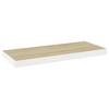 Wall Shelf Set of 2 Oak and white Honeycomb MDF 23.6x9.3x1.5 in - 4 of 4