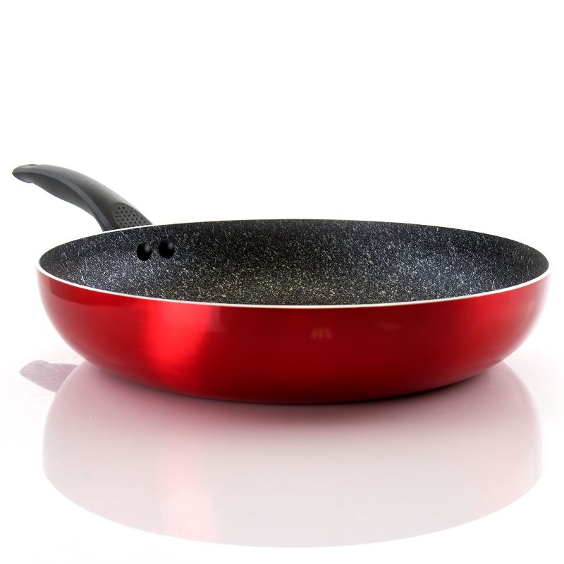 Oster Merrion 12 Inch Aluminum Frying Pan in Red with Bakelite Handle, 2 of 14