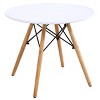 Tangkula Children Table & 4 Chairs Set Solid Construction 5 PCS Dining Table Toddler White - 4 of 4