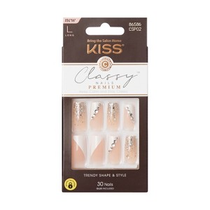 KISS Products Classy Fake Nails Premium - Gorgeous - 33ct - 1 of 4
