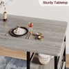 Dining Table Set for 2, Kitchen Table and Upholstered Chairs for 2, 3 Piece Counter Height Bar Table Set - 4 of 4