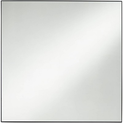 Noble Park Aryn Matte Black 30" Square Wall Mirror