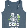 Women's - Instant Message - St. Patrick's Day Irish Skeleton Dead Lucky Graphic Racerback Tank - 2 of 4