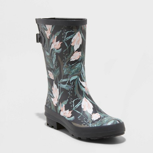 Mid calf rain boots for clearance women