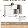 GustoWave 58 Inch Sideboard with 4 Doors and 2 Drawers - 2 of 4