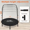 SEVOBAL Adjustable Foam 40" Mini Rebounder Trampoline for Adults Fitness Rebounder for Adults Indoor Outdoor Workouts, Black, 40"*40"*30" - 3 of 4