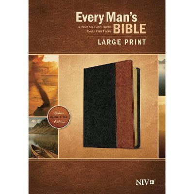 Every Man's Bible-NIV-Large Print - (Leather Bound)