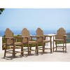 2pcs Adirondack Chair with Removable Tray, Poly Adirondack Chair Bar Stool with Cup Holder, 25.6" Weather Resistant Lifeguard Chair for Balcony,Deck - 2 of 4