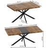 NicBex Retro Rectangular Expandable Dining Table with Antique Wood Top & Black Relief Plate, Cross Iron Base Stretch Dining Table with Storage Box - 2 of 4