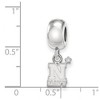 Black Bow Jewelry Sterling Silver Navy Midshipmen NCAA Bead Charm - 3 of 4