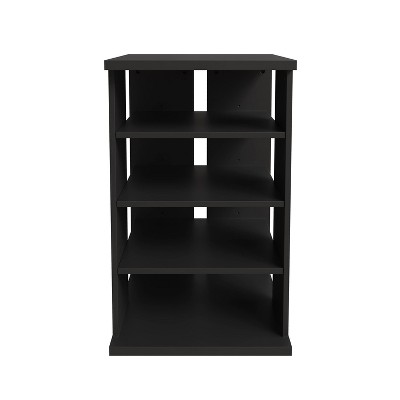 Nexera Jasper 4 Shelf Audio Tower Black