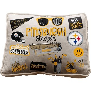 NFL Pittsburgh Steelers Loco Fan Canvas Decor Throw Pillow - 1 of 3