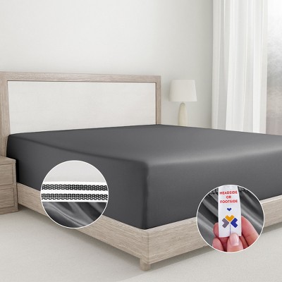 Queen Charcoal Gray Egyptian Cotton Deep Pocket Sheet Set