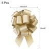 Unique Bargains Personalized Sparkly Gift Wrapping Large Pull Bows for Wedding Baskets 5 Pcs - 2 of 4