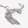 Anna-Kaci Silver Tone Initial Letter Pendant Necklace with Crystal Rhinestone Accents - 3 of 4